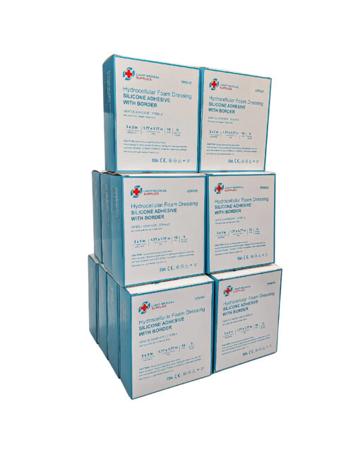 Hydrocellular Foam Dressings Silicone Adhessive with Border